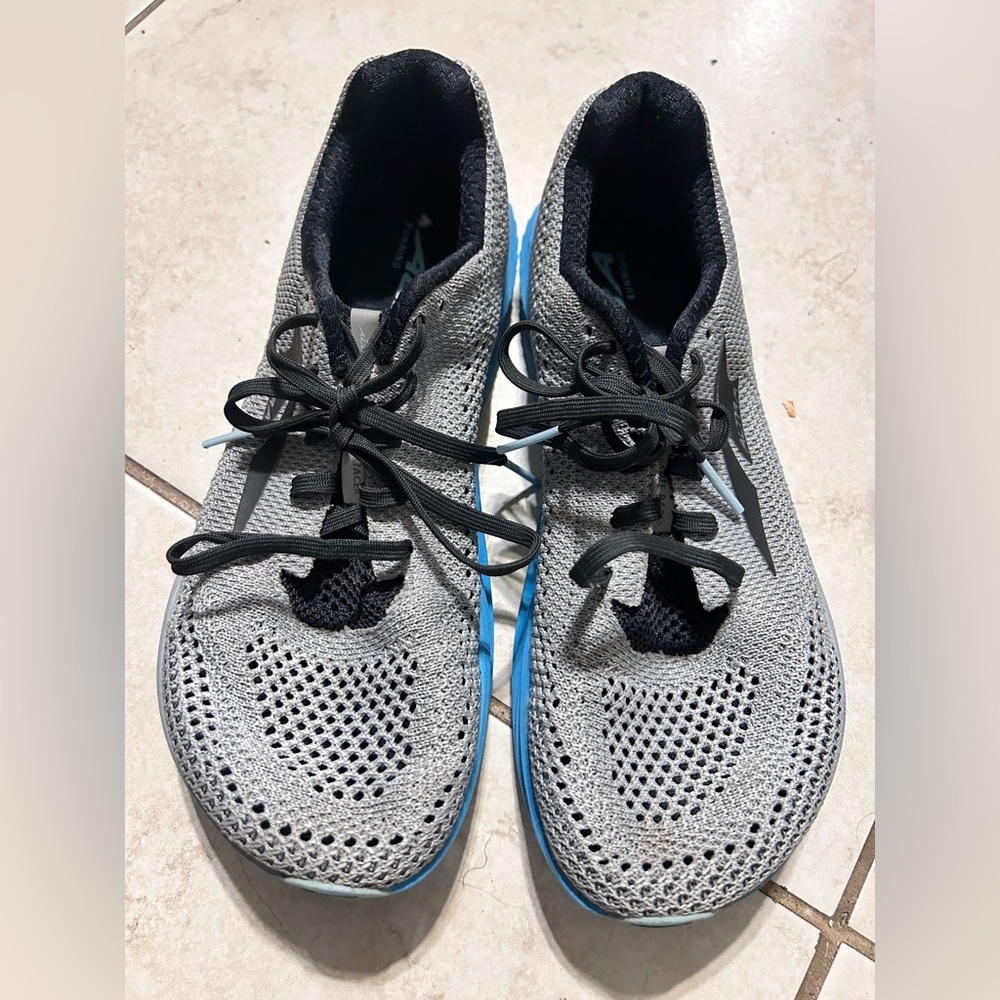 Altra Gray and Blue Athletic Shoes